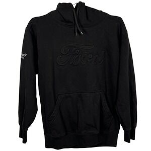 Choko Ford Hoodie Mens Small Black Embossed Logo Great Plains Ford